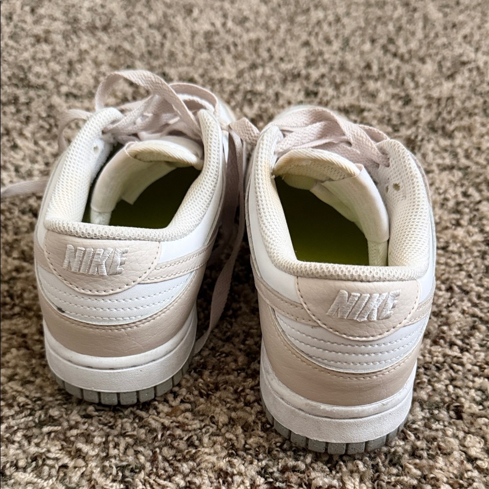 Nike Beige & White Low-Top Sneakers - Picture 3 of 10
